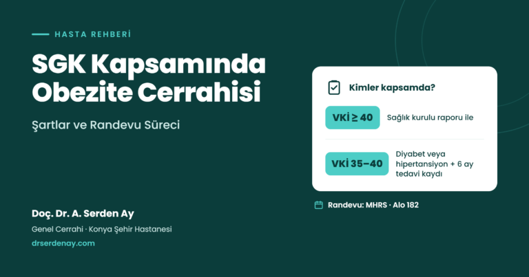 SGK kapsamında obezite cerrahisi şartları – Konya, Doç. Dr. A. Serden Ay